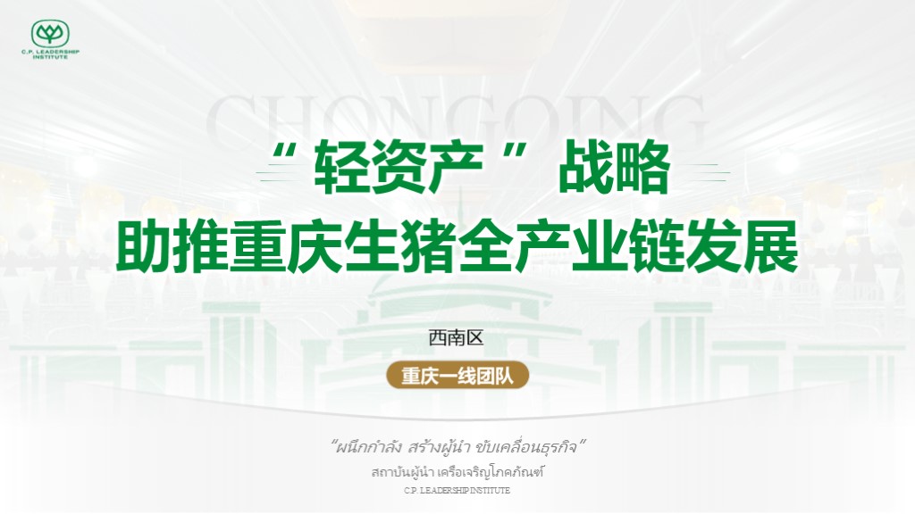 重慶生豬產業鏈    項目介紹ppt制作